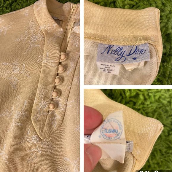 Vintage 60s or 70s Union Label Nelly Don Dress - Picture 4 of 4